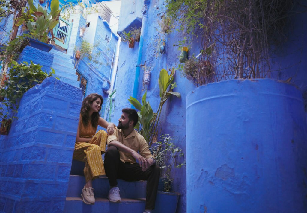 Blue houses of Jodhpur seen from above