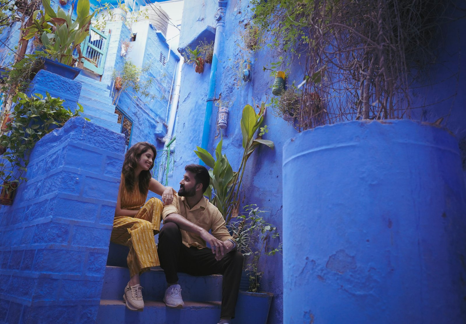 Blue houses of Jodhpur seen from above