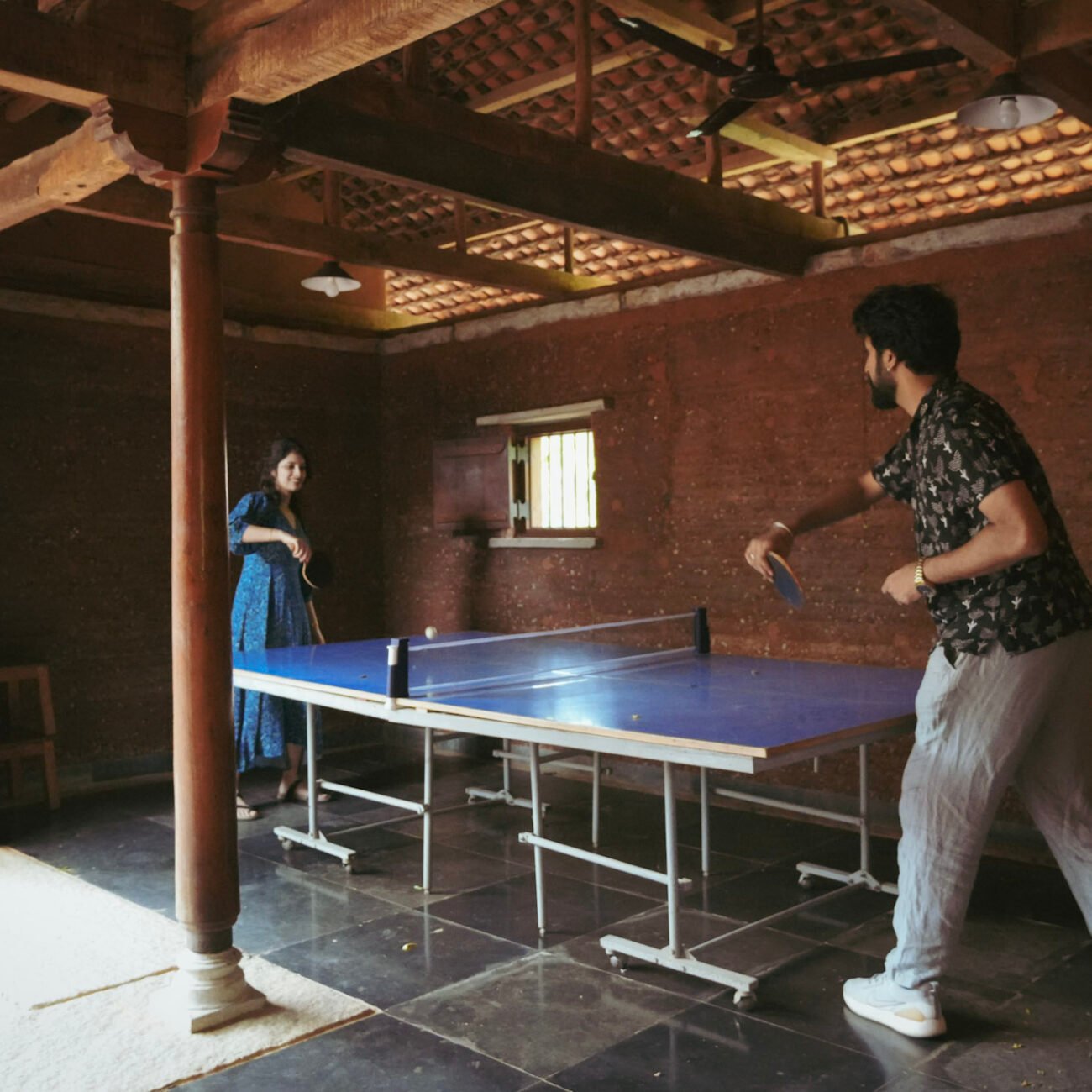 Table tennis at gaming area